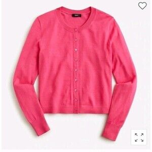 J. Crew100% Merino Wool Lightweight Button Down Cardigan Fuchsia Size XS